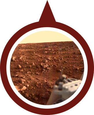 Illustration showing the planet Mars' surface