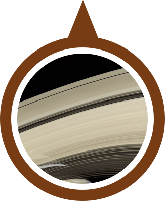 Illustration showing the planet Saturn's surface